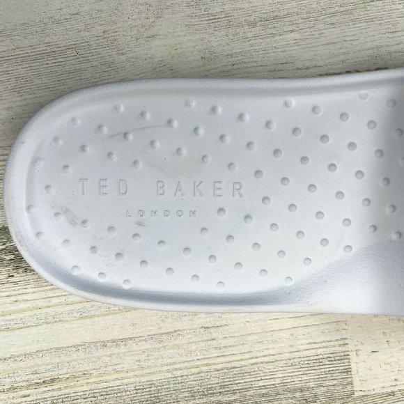 Ted Baker Sauldi 2 Slides Rubber Soles White Red Flamingo Men's Size US13/EUR46. - Picture 7 of 12